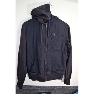 3sixteen New York City Full Zip Up Hoodie Jacket Mens Medium Black